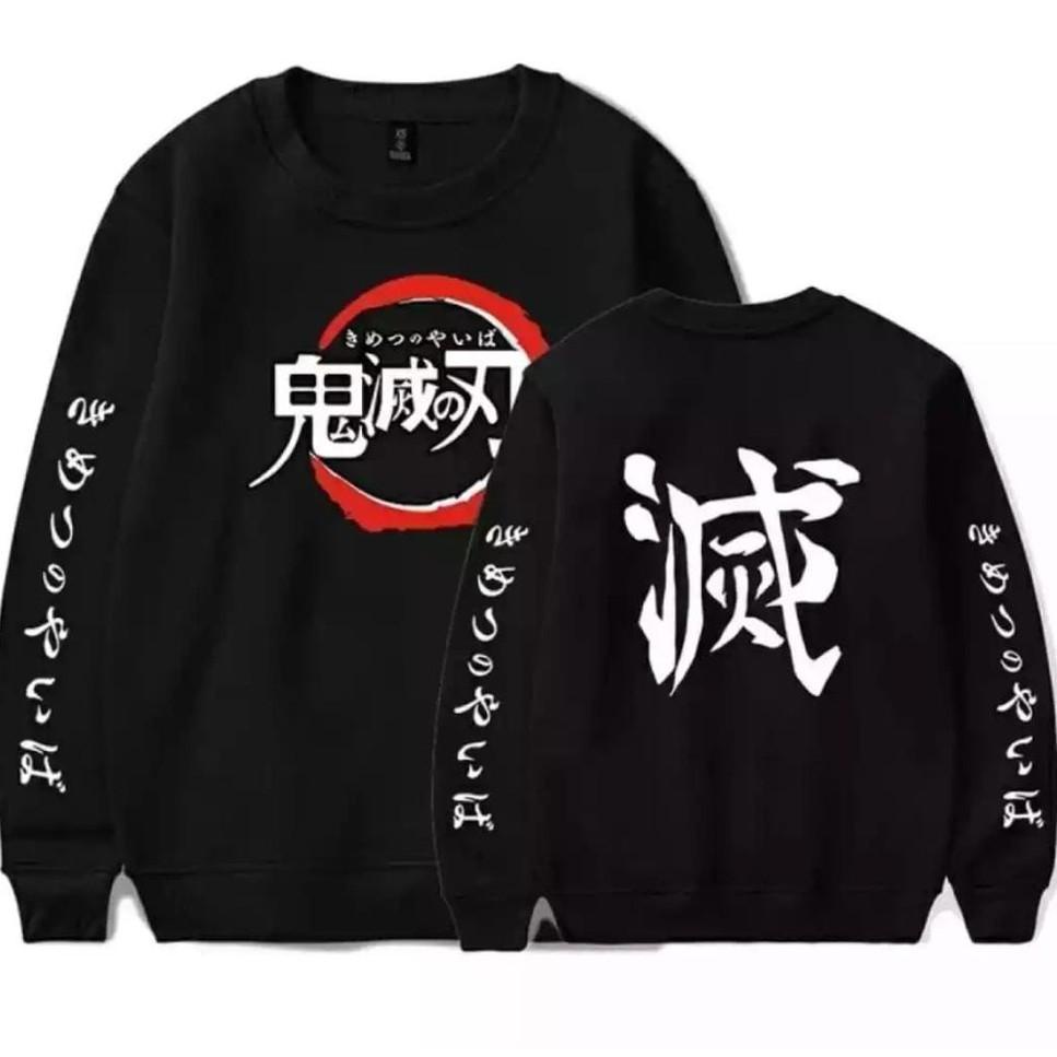 Sasuke.id - Jaket Hoodie Anime Kimetsu No Yaiba KNY Pria / Wanita Big size M-XL