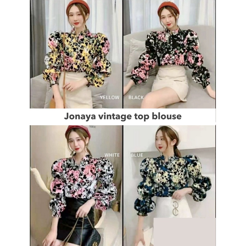 Jonaya vintage top blouse - Thejanclothes