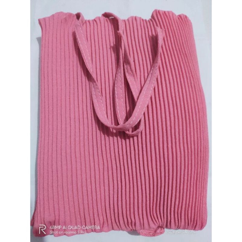PROMO JILBAB INSTAN BERGO PLISKET LIDI/JILBAB PLISKET MARYAM 70x80-Pink dusty