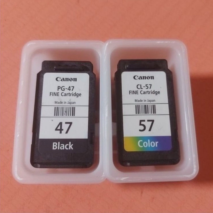 Paket 1 set Tinta Canon PG-47 + CL-57 Recycle siap pakai