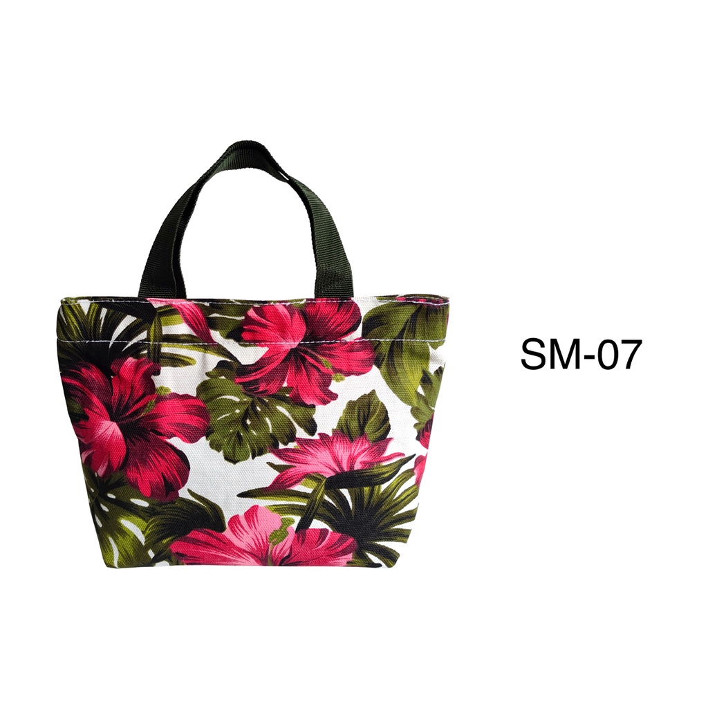 Tas Mukena Tas Make Up Bahan Kanvas 26x19x8cm Motif SM-07