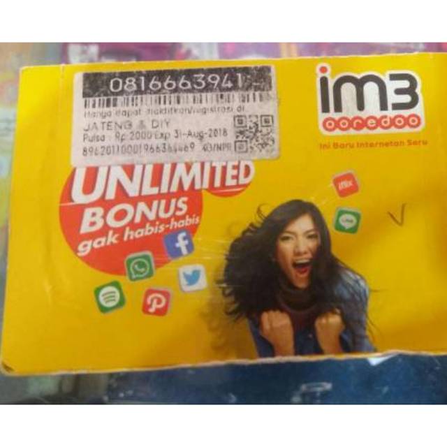 Nomor cantik Indosat IM3 Ooredoo 10 digit