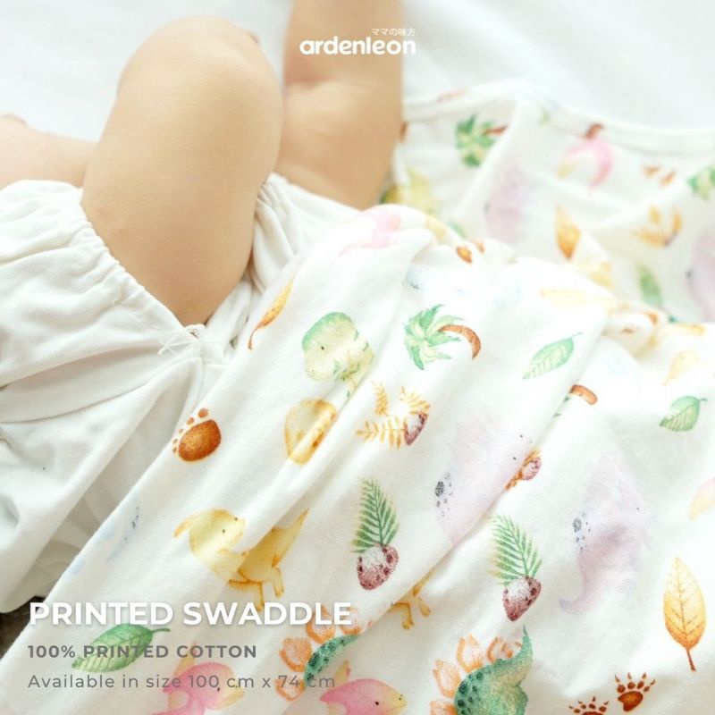 ARDENLEON Baby Swaddle Square Printed Bedong / Kain Bedong Arden Leon Motif