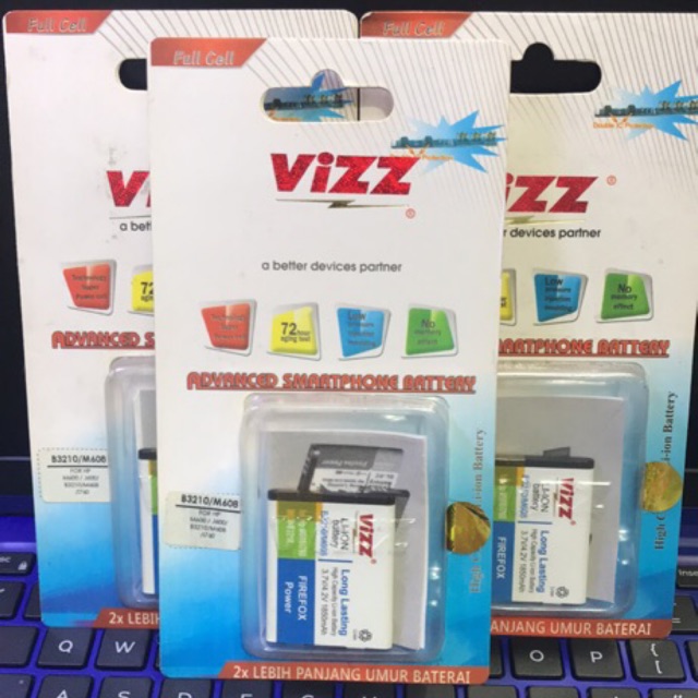 VIZZ Baterai Original Vizz Double Power Vizz B3210/M608 1850mah