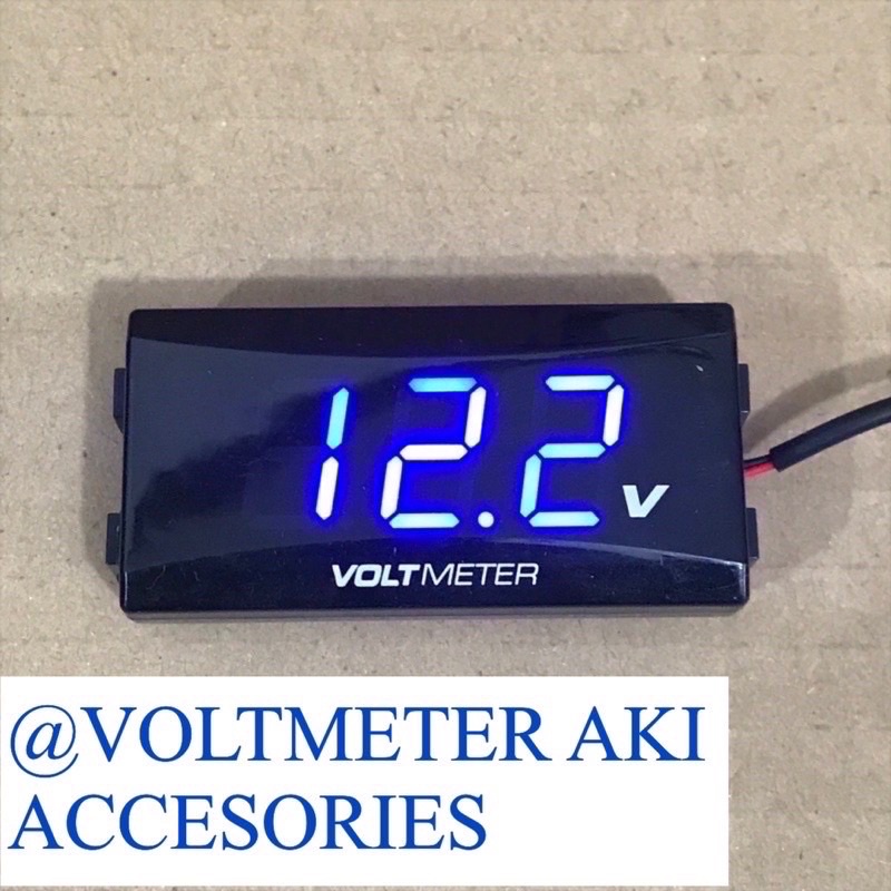 VOLTMETER AKI 3 IN 1 WATERPROOF ANTI AIR VOLTMETER VOLT METER PENGUKUR SUHU AIR WAKTU 3 IN 1 UNIVERSAL