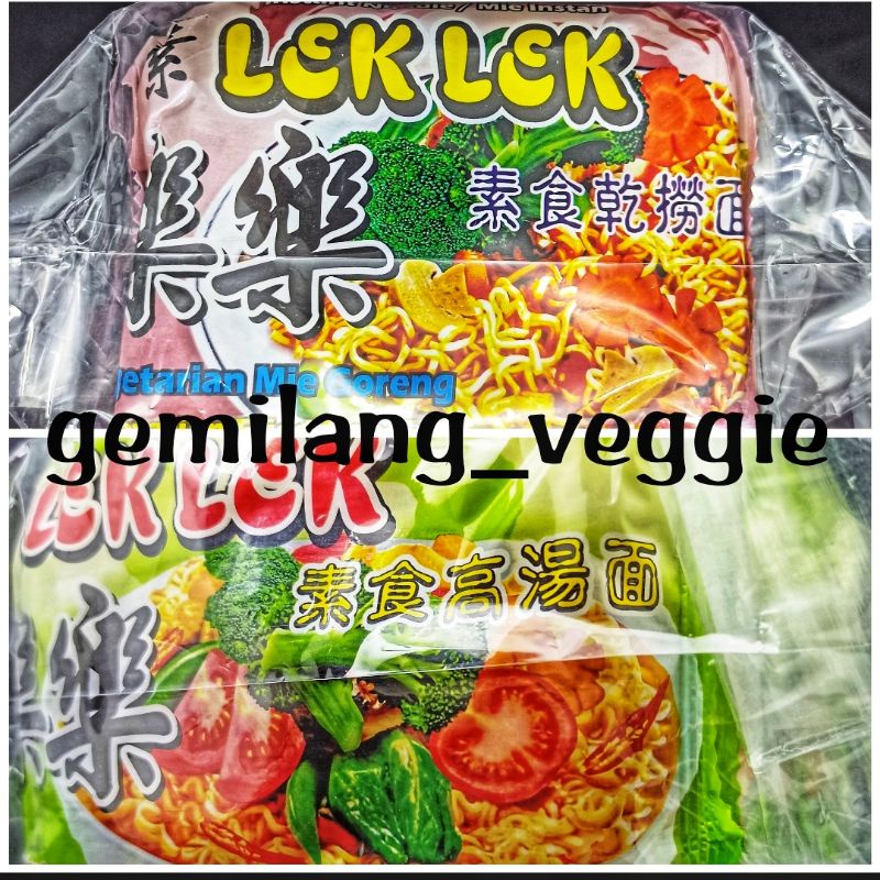 

lek lek mie vegetarian noodle instant