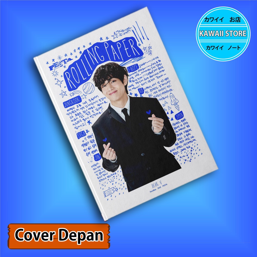 

Notebook / Pocket book Hard Cover Kpop Bts FESTA V uk A5 & A6 / Notes Book