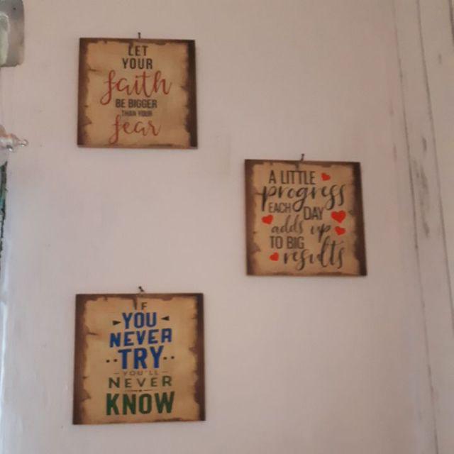 Walldecor Home Family Quotes Kata Motivasi 20x20cm Pajangan Hiasan Dinding Shabby Chic