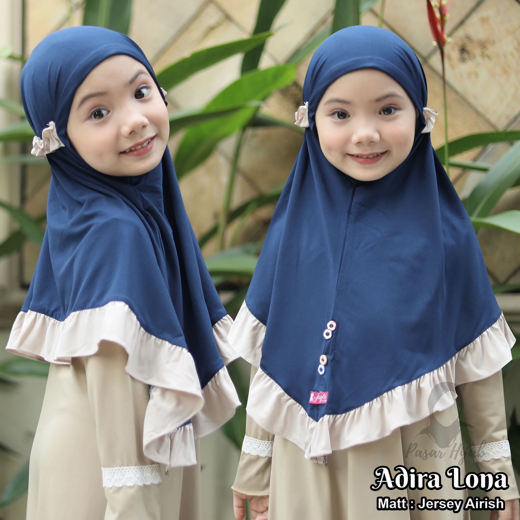 Kerudung Anak Adira Lona Jilbab Anak Jersey Airis Pasar Hija'b