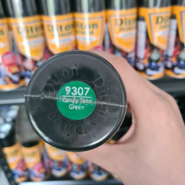 9307 Candy Tone Green<br />diton Premium Cat Semprot Spray Tahan Bensin Dan Tahan Retak Isi 400 Cc