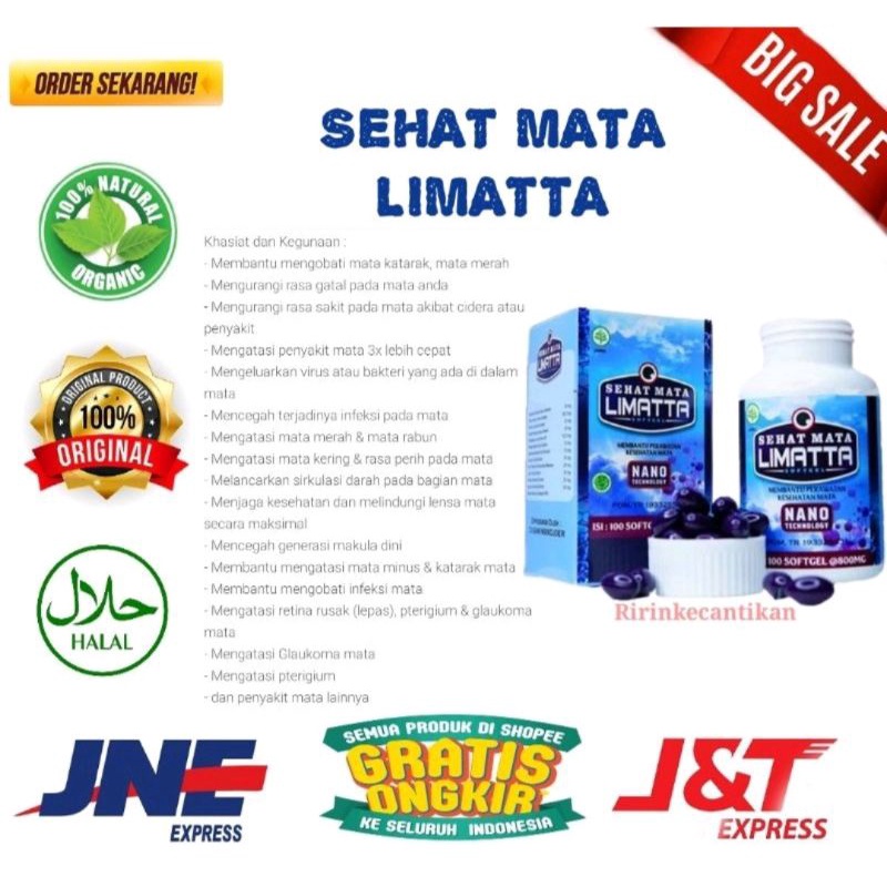 Limatta Walatra Sehat Mata Limatta Softgel Original 100% Asli Obat Mata Minus Katarak Plus Herbal