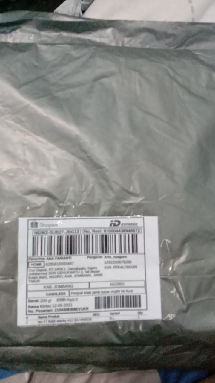 Tey-17 Batik Wanita Asj Sa Hrb026 Kenongo Kemeja Tosca Pendek