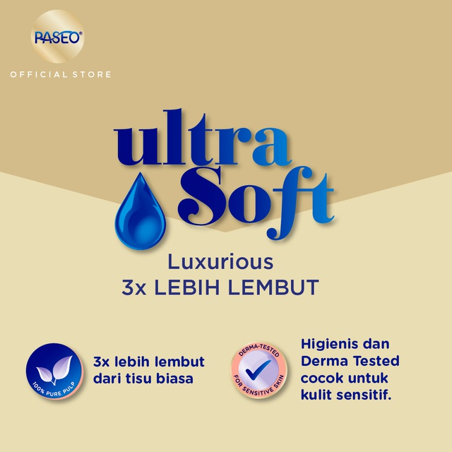 Paseo Ultra Soft Tissue Wajah Soft Pack 100 Sheets x2