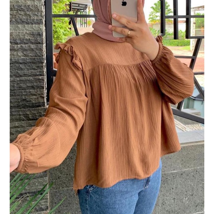 amanda blouse  blouse rayon crinkle premium