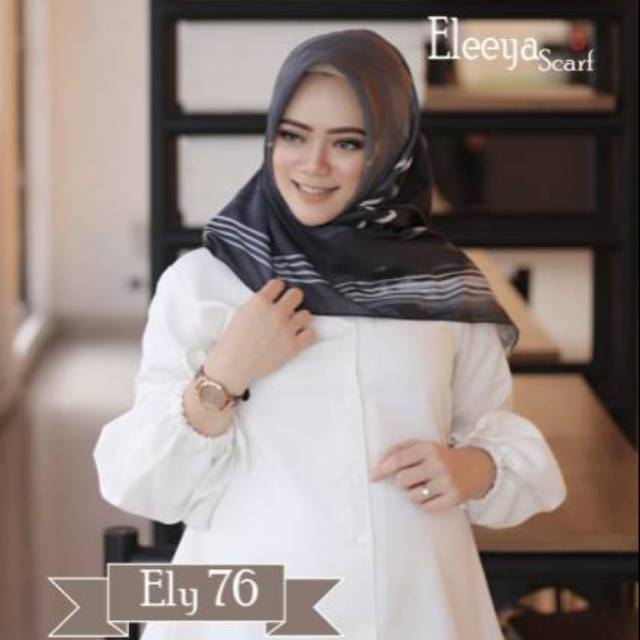 HIJAB SEGIEMPAT MOTIF ELY 76||  Eleeya Scarf