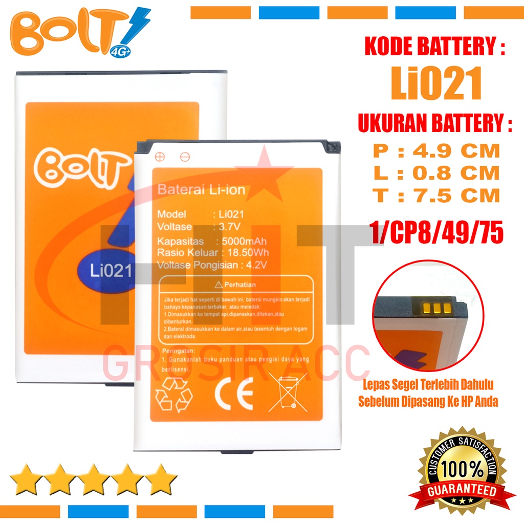 Baterai Battery Double Power Bolt Orion 4G Li021 / MV1/ Movimax