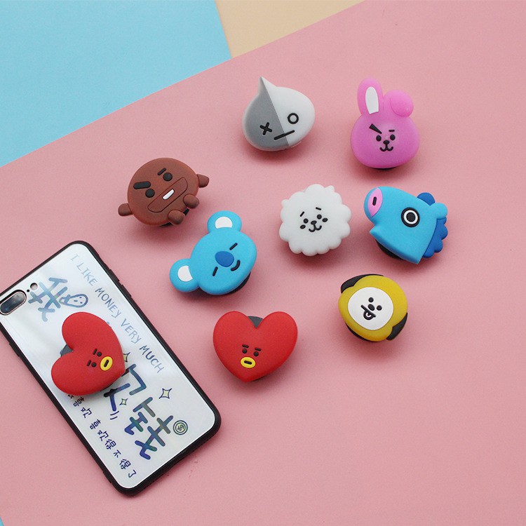 Griptok Kpop Popsocket Lampu BT2l Holder Phone Holder BTS tata cooky rj mang van shooky chimmy koya