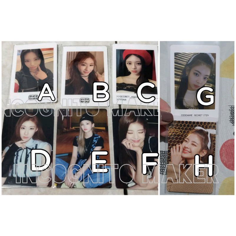 ITZY CSI CODENAME : SECRET ITZY TRADING CARD YEJI LIA CHAERYEONG YUNA PHOTOCARD PC POLAROID