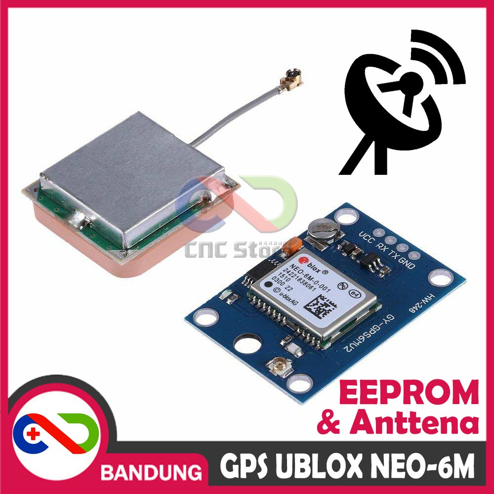 GPS UBLOX NEO-6M GY-NEO6MV2 WITH EEPROM &amp; ANTENNA MODULE