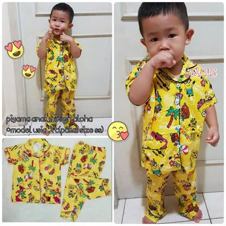 PIYAMA ANAK  KATUN  JEPANG  baju  tidur balita bahan katun  