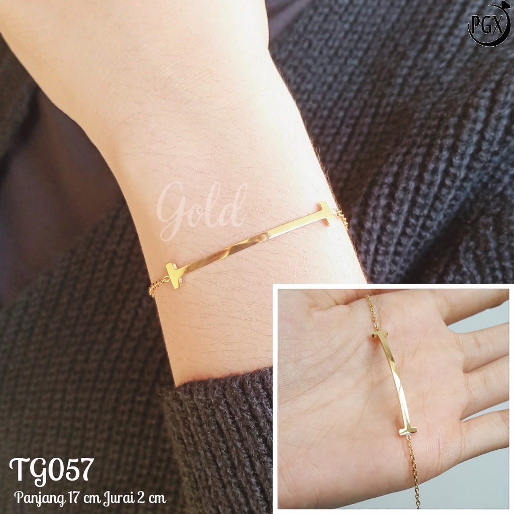 Gelang Rantai Titanium Perhiasan Anti Karat Selamanya - TG057