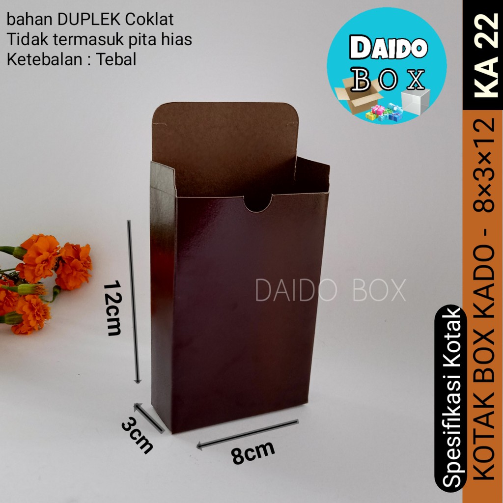 

ISI 36 BIJI Kotak Kado Murah Coklat 8x12 Ka22 Kardus Box Dus Souvenir Hampers