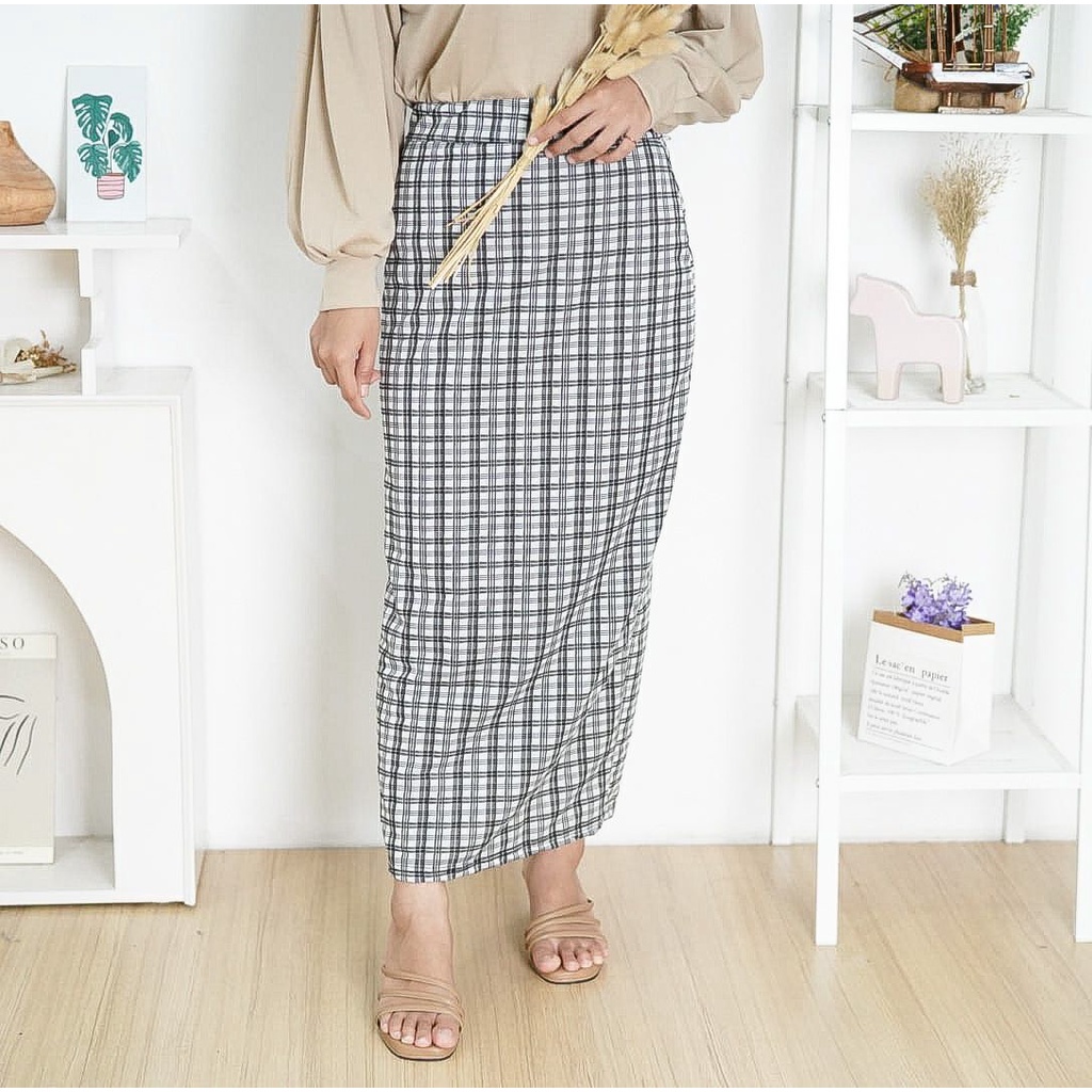 BEFAST - ZFS OOTD Wanita Rok WHIE / GAMEL SKIRT / Rok Maxy Kasual / Rok Span Wanita / Fashion Muslimah / OOTD Kekinain Remaja / Rok Polos Formal / Keluaran Terbaru 2022