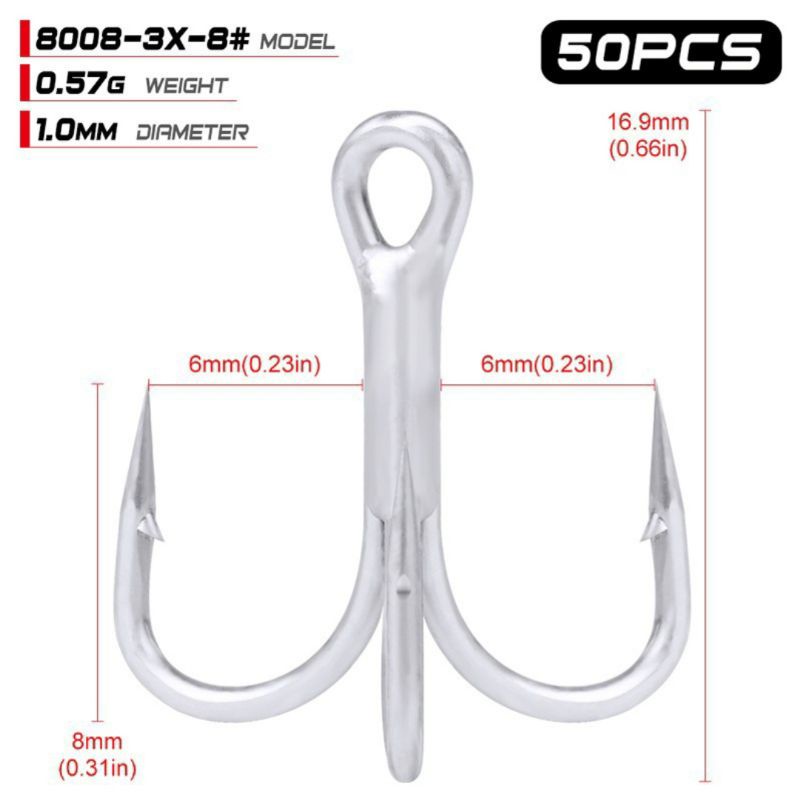 Treble Hook Proberos BKB Hight No 8