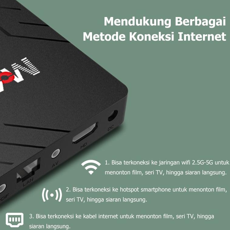 QuW⭐️ Android Tv Box Ram 2G+16G Rom New STB 5G WIFI Dan Bluetooth Android 10.0 M96mini Smart TV Box 