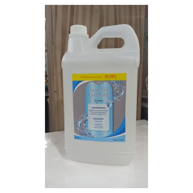 Ready stock 5 Liter TONE Hand sanitizer gel alkohol 70%