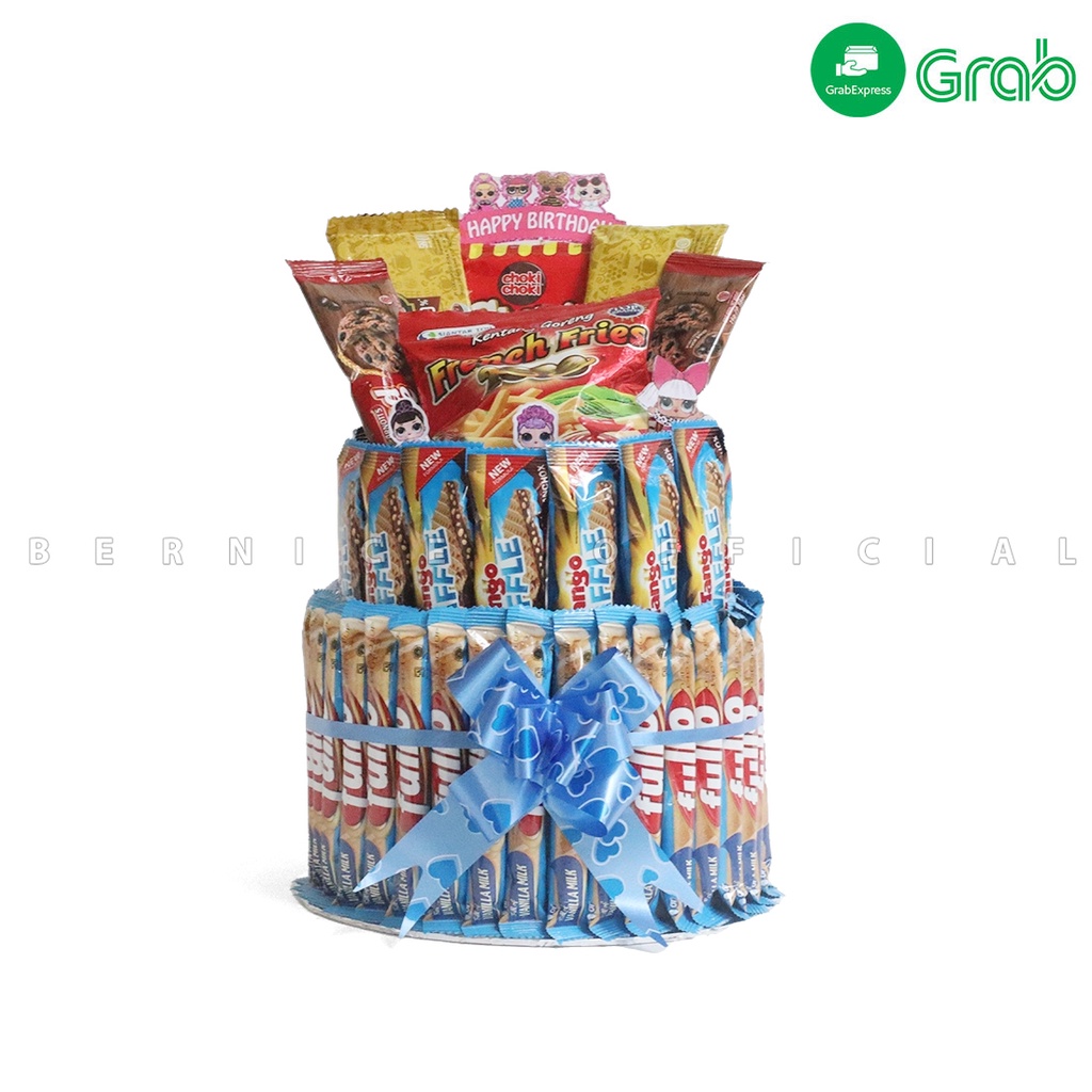 

SNACK CAKE KUE ULANG TAHUN Tar Ulang Tahun Snack 2 Tingkat Edisi Parcel 6 Item