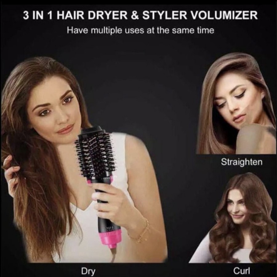 NA - hot air brush hair dryer - sisir hair dryer 3in1 pengering rambut