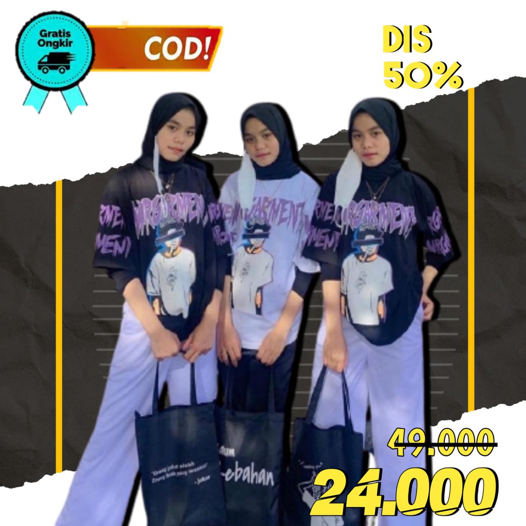Baju Kaos Hip Hop Pria Wanita Korea Oversize Virgin T shirt Hip Hop STAR X