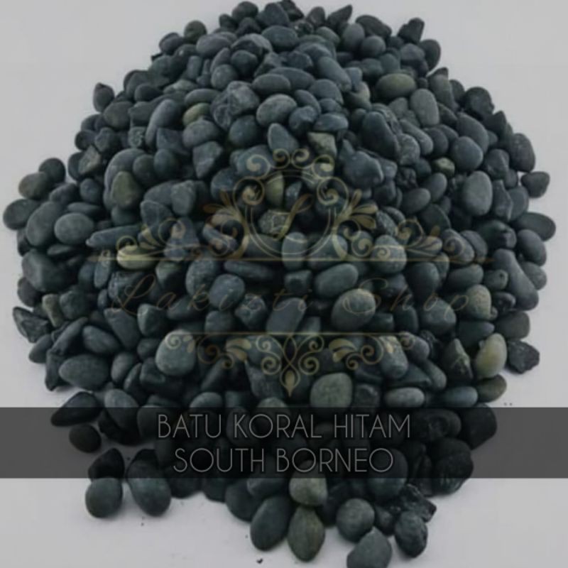 Batu Koral Hitam / Batu Hias Tanaman Aquarium Taman / Kerikil Hitam