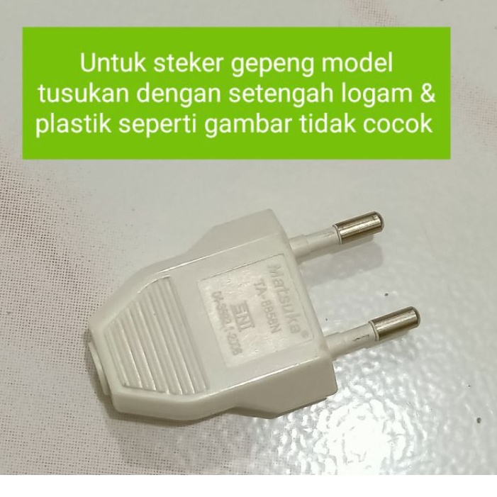 Over Steker /Adaptor Kepala Charger Colokan Over Steker Sambungan Listrik Gepeng Kingsun/Linux