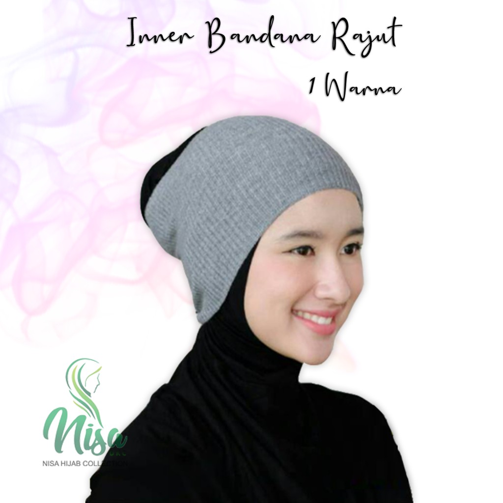 Inner Rajut Bandana Satu Warna Ciput Jilbab