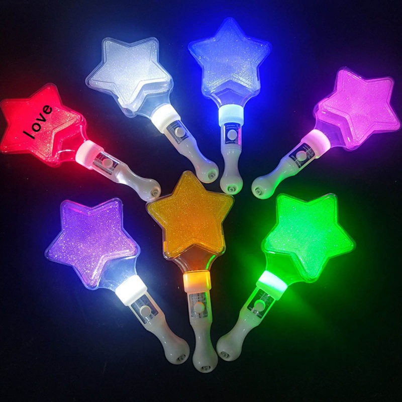 Mary Kids Bentuk Bintang LED Stik PVC Atmosphere Light Multiple Type Kids Perlengkapan Malam Tidur Mudah Kado Anak