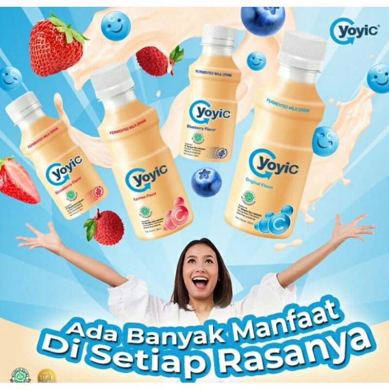 YoyiC Yogurt fermentasi uk.200ml 1 pack ( isi 8 )