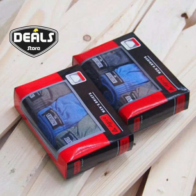 [COD] Ready  Celana Dalam Pria Agree Import 1 Box Isi 3 Pcs Original
