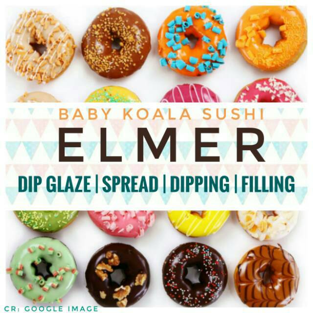 ELMER Dip Glaze Toping Donat 1 Kg | Saus Coklat All Variant