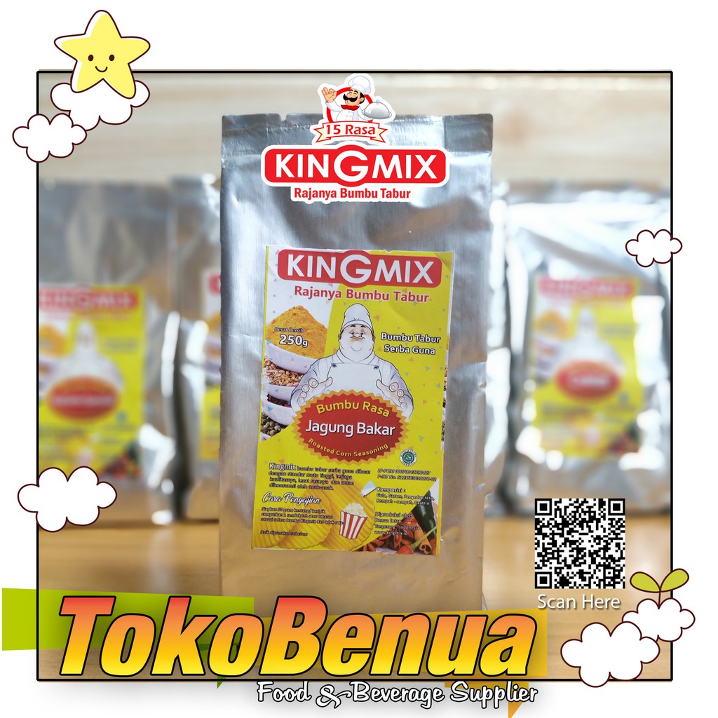 

Bumbu Tabur Rasa Jagung Bakar KINGMIX 250 gr