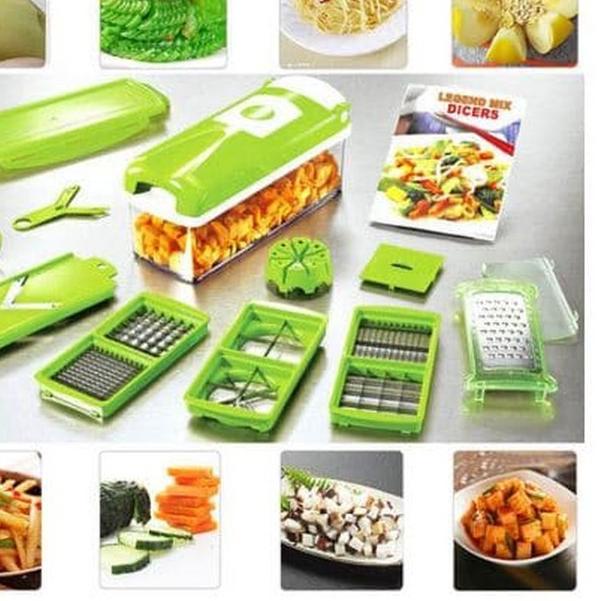 ➥ JC Nicer dicer plus alat pemotong berbagai buah dan sayuran ❁