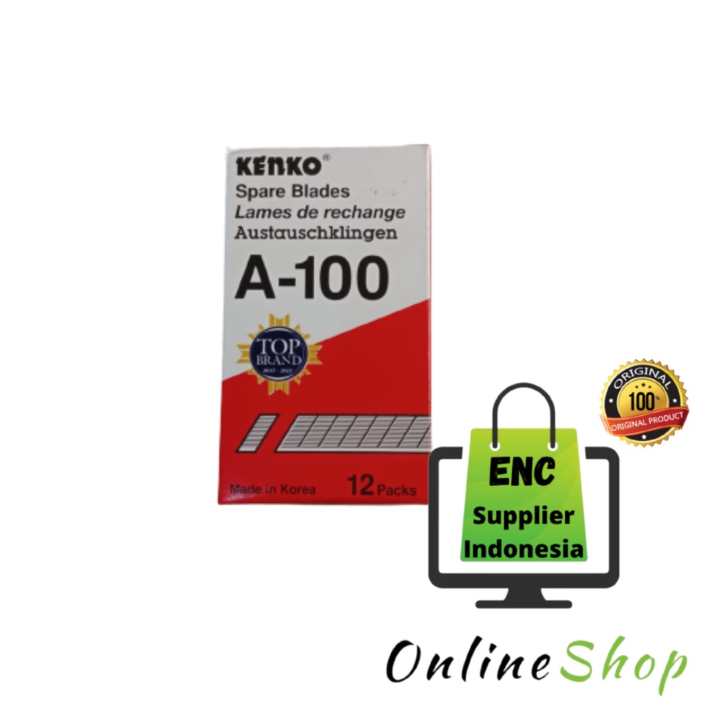 

5 buah Isi cutter a-100 kenko kecil blade silet a100 pisau a 100 refil a300 a-300 300 per tube - enc.sup