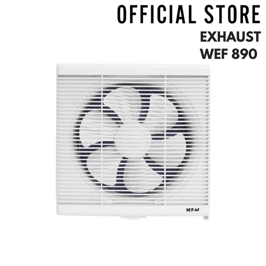 EXHAUST FAN DINDING SEKAI WEF 890 WALL EXHAUST FAN HEXOS 8" 8INCH