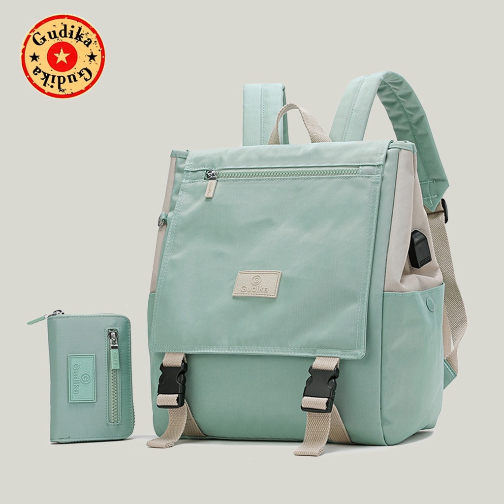 GUDIKA 5220 Original - tas ransel laptop 14 inc Gudika Anti Air fashionable free dompet Import dengan usb port - ransel - backpack - rangsel - punggung - leptop - laptop - sekolah - kuliah - kerja - pria - wanita - tas gudika bag - kekinian - tas cewek