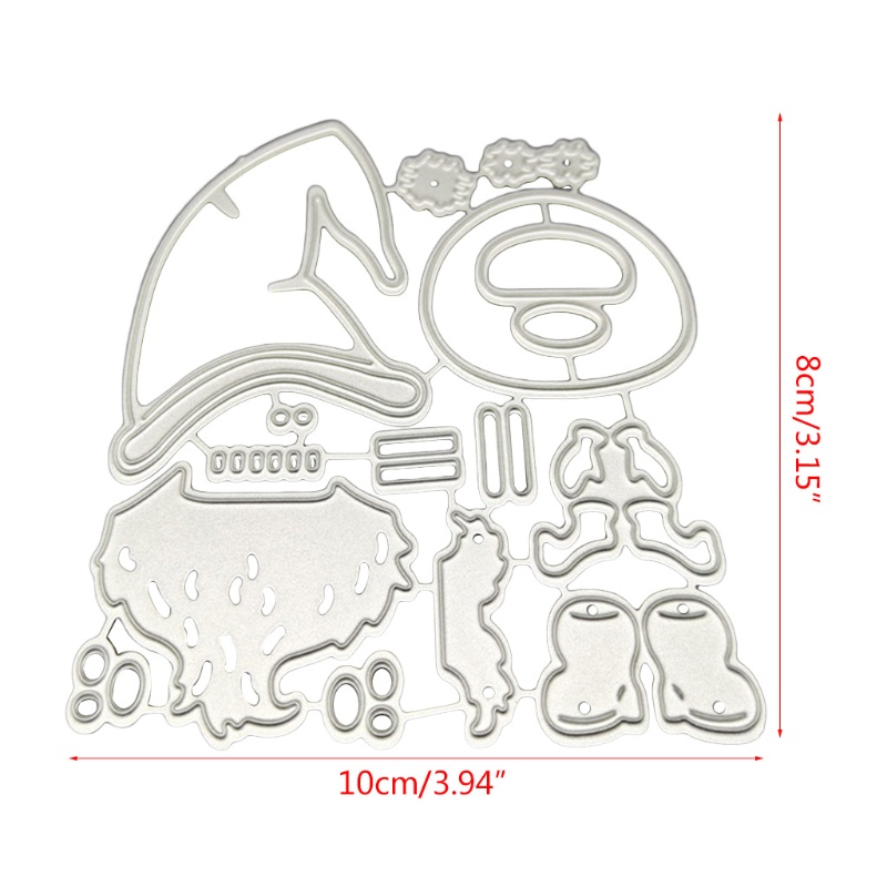 Templat Stensil Cutting Dies Desain Santa Claus Natal Bahan Logam Untuk Scrapbook