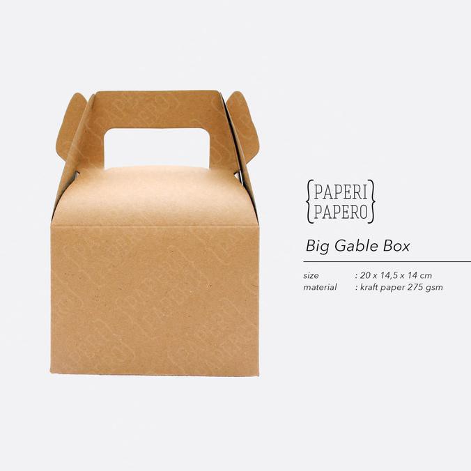 

Silahkan Order] Big Kraft Gable Box By Paperi Papero