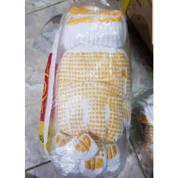 Sarung tangan bintik 1lusin 12pcs putih