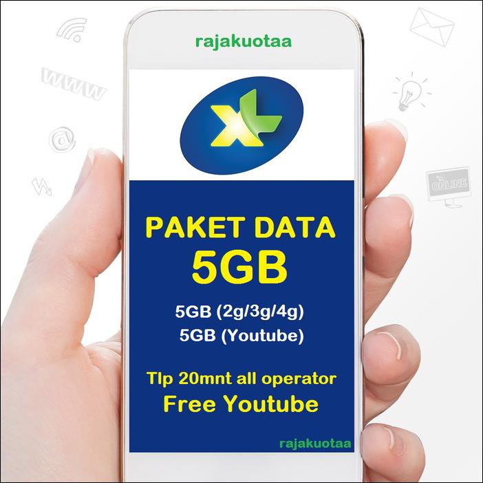 Laku Perdana/Paket Data Internet Xl, Kuota Xl Xtra Combo M 6Gb