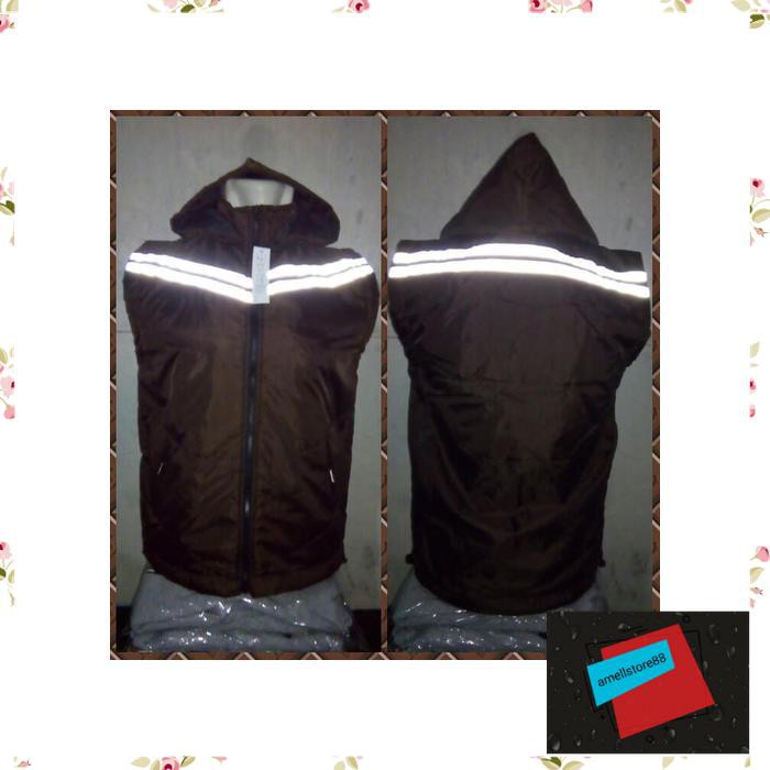 Jaket Pria parasut parka gunung rompi hoodie parasut tebal IU7